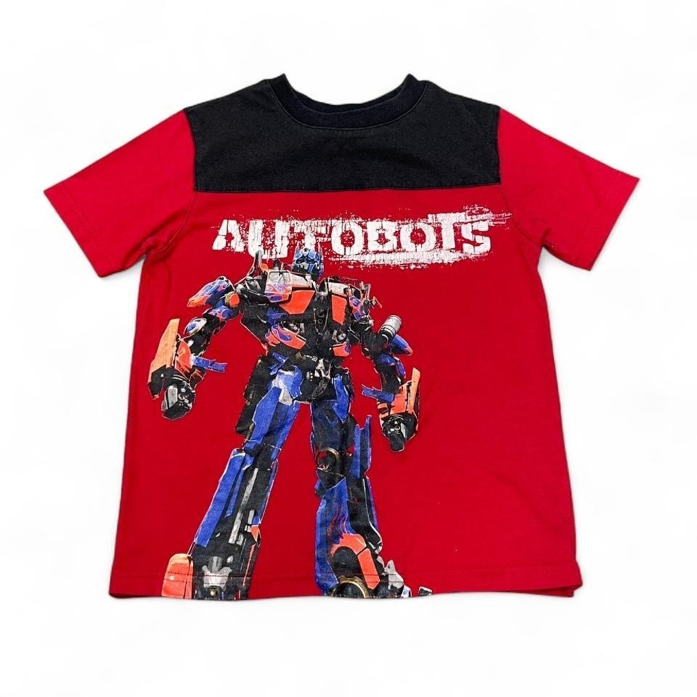 Transformers Autobots Optimus Prime red & black t-shirt 2008 y2k